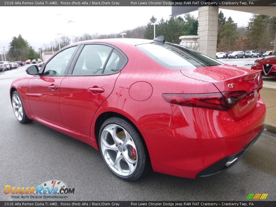 2018 Alfa Romeo Giulia Ti AWD Rosso (Red) Alfa / Black/Dark Gray Photo #5