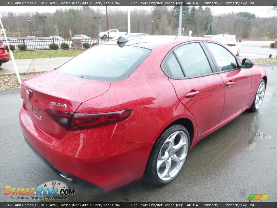 2018 Alfa Romeo Giulia Ti AWD Rosso (Red) Alfa / Black/Dark Gray Photo #7