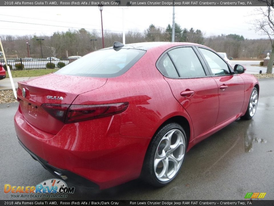 2018 Alfa Romeo Giulia Ti AWD Rosso (Red) Alfa / Black/Dark Gray Photo #8