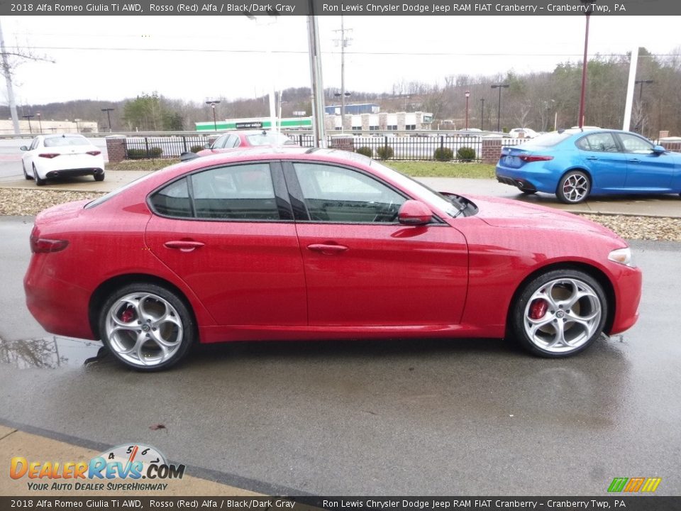 2018 Alfa Romeo Giulia Ti AWD Rosso (Red) Alfa / Black/Dark Gray Photo #9