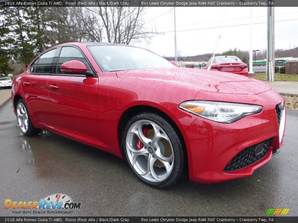 2018 Alfa Romeo Giulia Ti AWD Rosso (Red) Alfa / Black/Dark Gray Photo #11