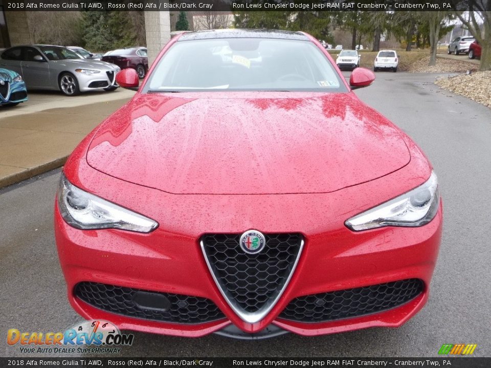 2018 Alfa Romeo Giulia Ti AWD Rosso (Red) Alfa / Black/Dark Gray Photo #12