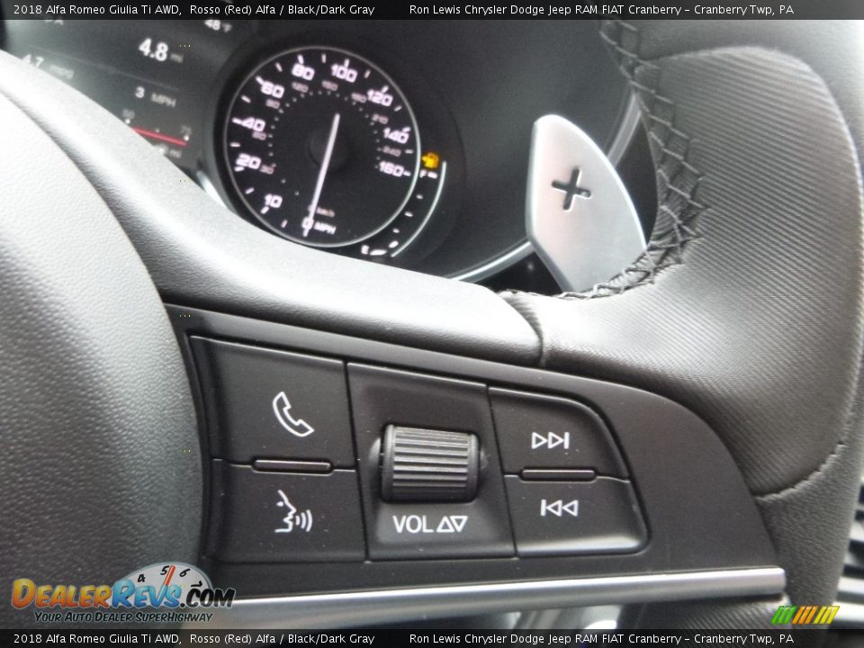 2018 Alfa Romeo Giulia Ti AWD Rosso (Red) Alfa / Black/Dark Gray Photo #25