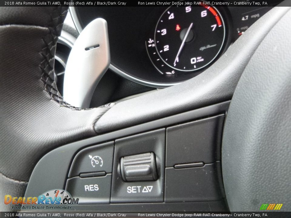 2018 Alfa Romeo Giulia Ti AWD Rosso (Red) Alfa / Black/Dark Gray Photo #26