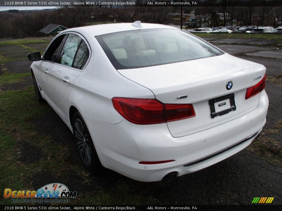 2018 BMW 5 Series 530i xDrive Sedan Alpine White / Canberra Beige/Black Photo #2