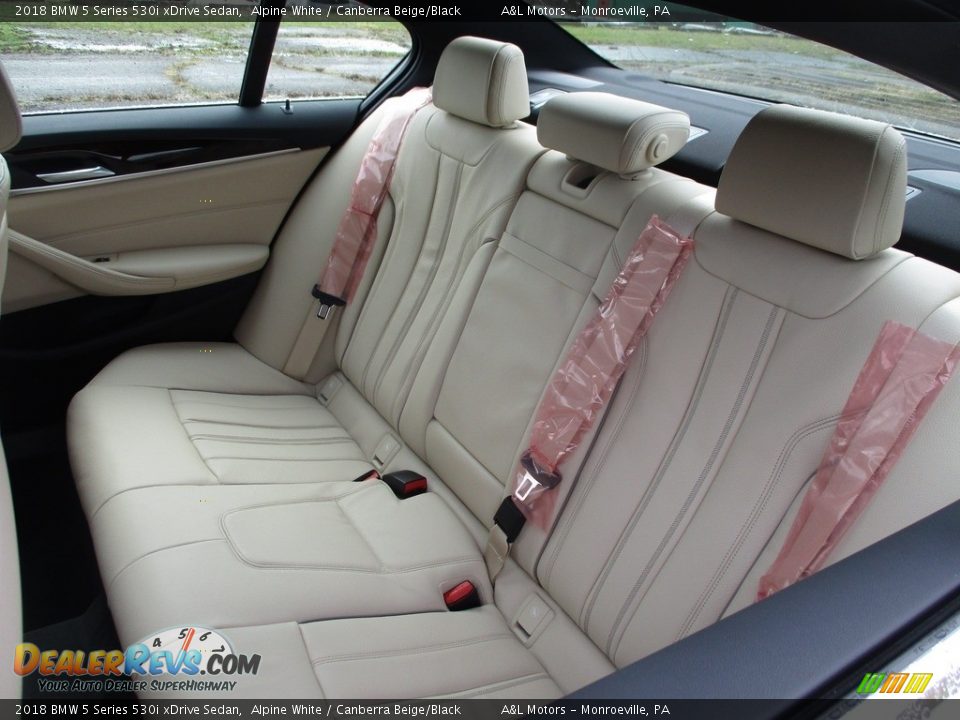 2018 BMW 5 Series 530i xDrive Sedan Alpine White / Canberra Beige/Black Photo #4