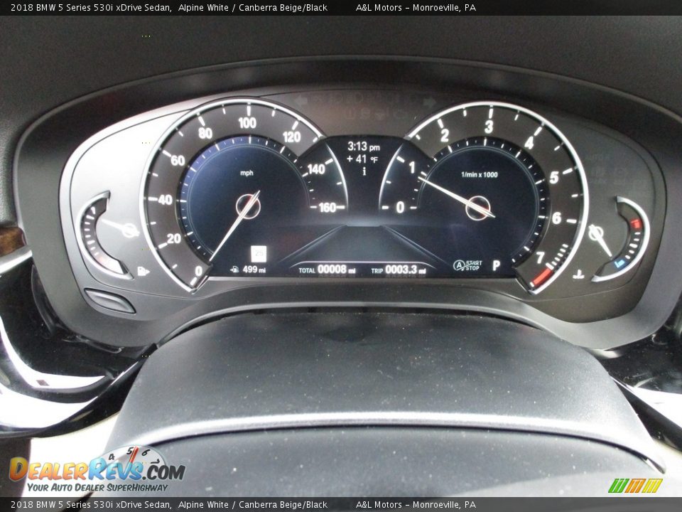 2018 BMW 5 Series 530i xDrive Sedan Alpine White / Canberra Beige/Black Photo #20