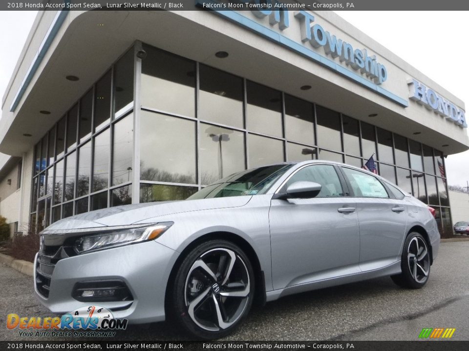 2018 Honda Accord Sport Sedan Lunar Silver Metallic / Black Photo #1