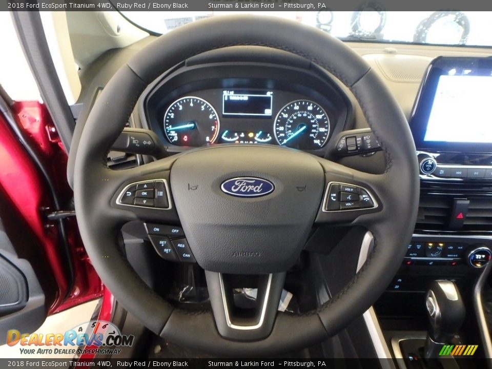 2018 Ford EcoSport Titanium 4WD Steering Wheel Photo #15