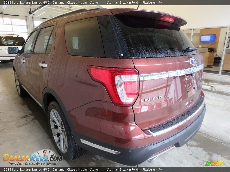 2018 Ford Explorer Limited 4WD Cinnamon Glaze / Medium Stone Photo #3