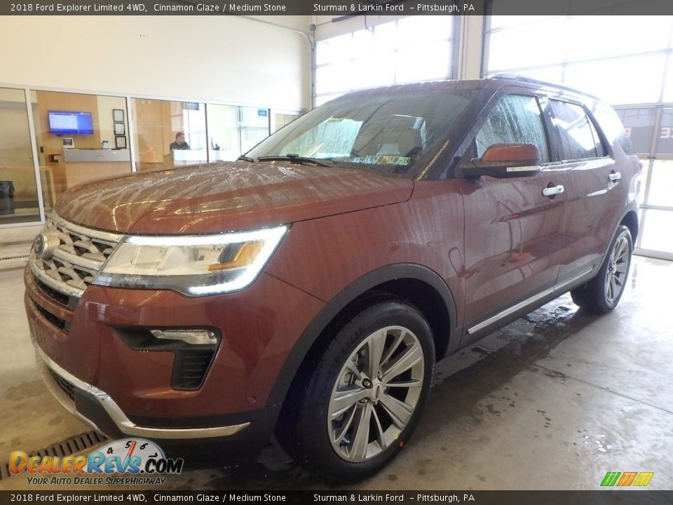 2018 Ford Explorer Limited 4WD Cinnamon Glaze / Medium Stone Photo #4