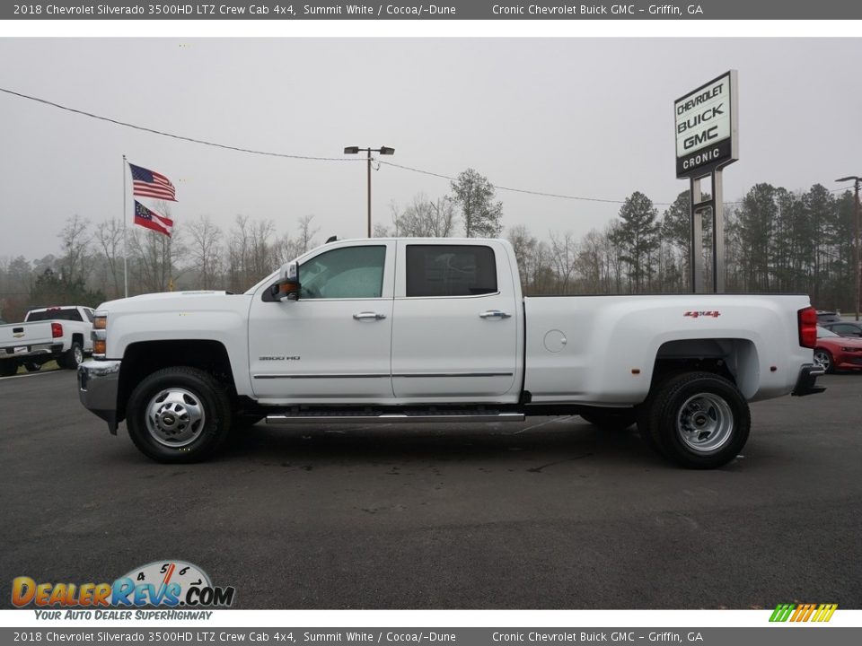 2018 Chevrolet Silverado 3500HD LTZ Crew Cab 4x4 Summit White / Cocoa/­Dune Photo #4