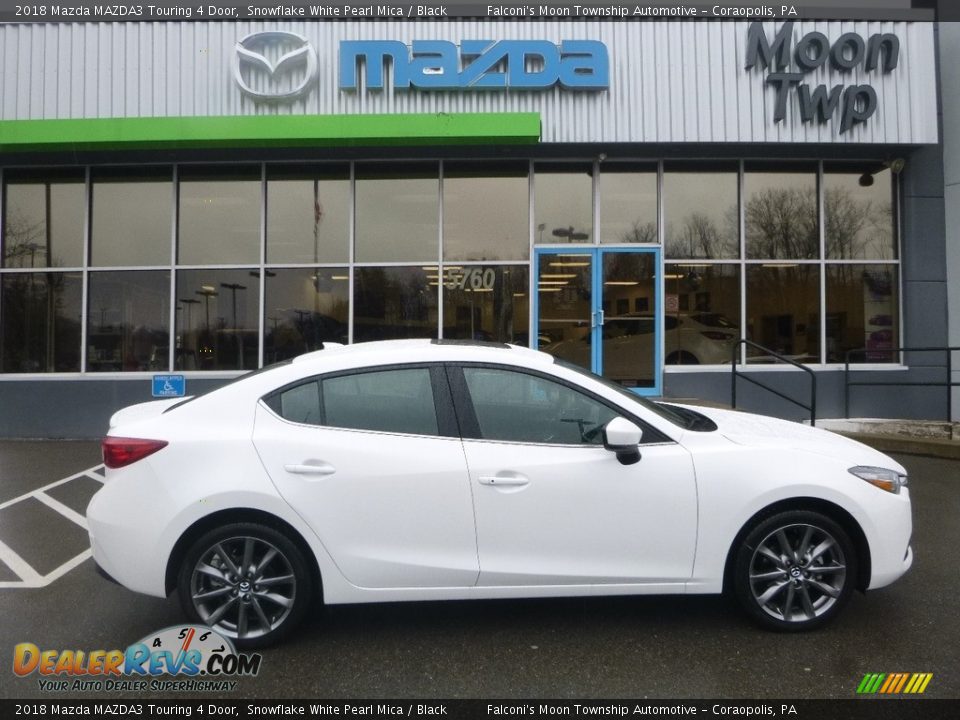 2018 Mazda MAZDA3 Touring 4 Door Snowflake White Pearl Mica / Black Photo #1