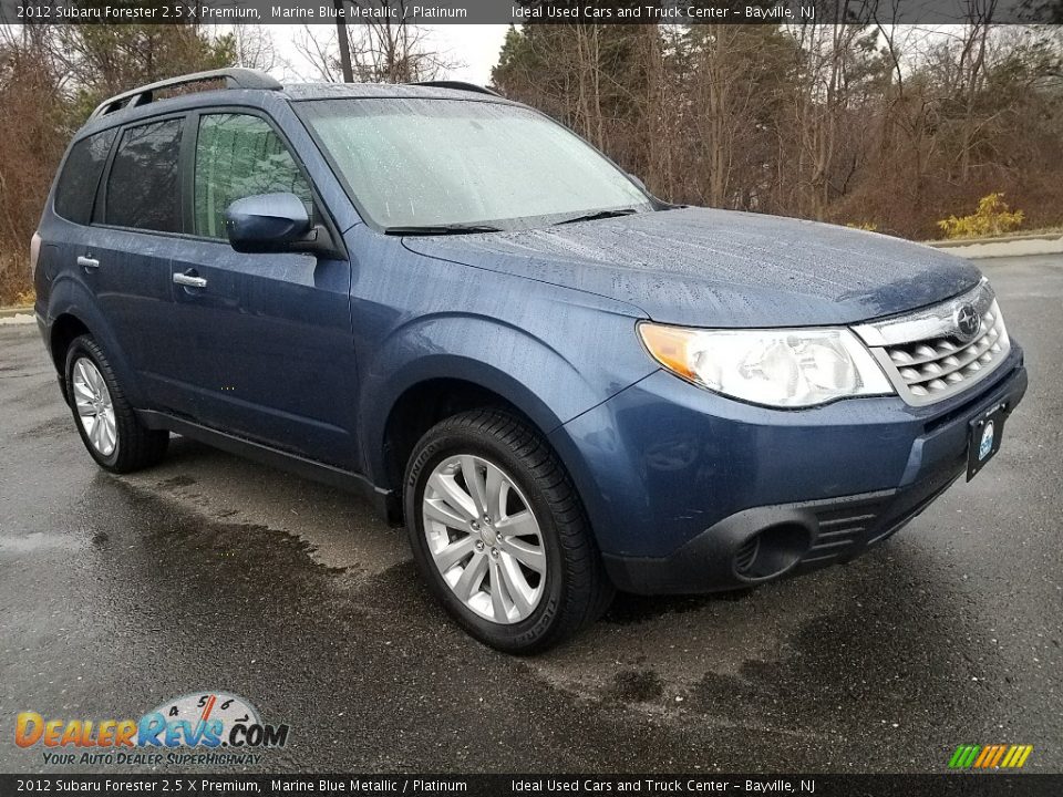 2012 Subaru Forester 2.5 X Premium Marine Blue Metallic / Platinum Photo #1