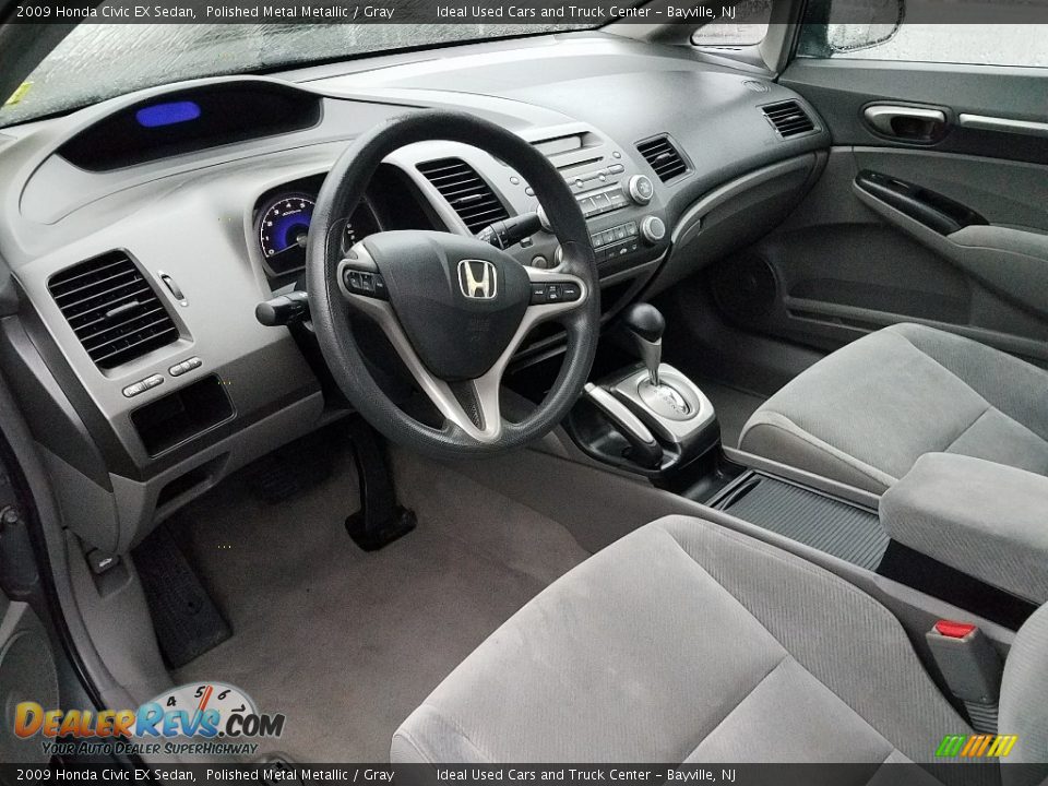 2009 Honda Civic EX Sedan Polished Metal Metallic / Gray Photo #4