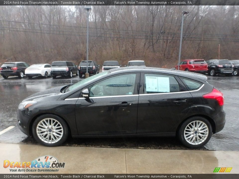 2014 Ford Focus Titanium Hatchback Tuxedo Black / Charcoal Black Photo #5