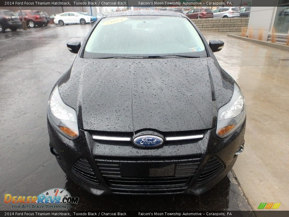 2014 Ford Focus Titanium Hatchback Tuxedo Black / Charcoal Black Photo #7