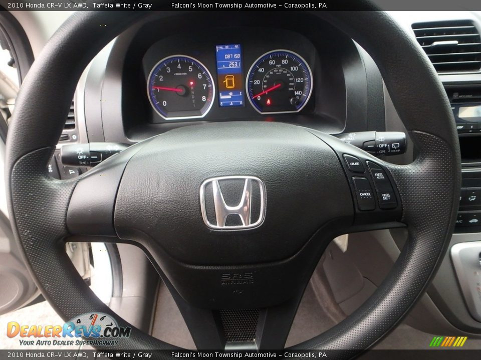 2010 Honda CR-V LX AWD Taffeta White / Gray Photo #22