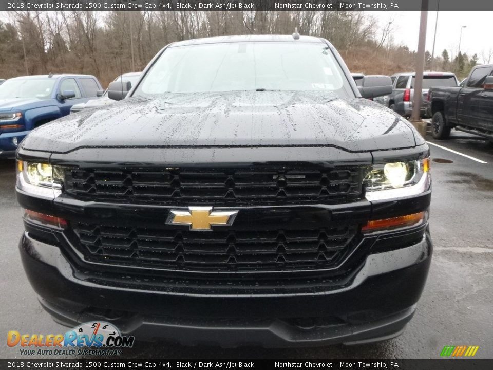 2018 Chevrolet Silverado 1500 Custom Crew Cab 4x4 Black / Dark Ash/Jet Black Photo #8