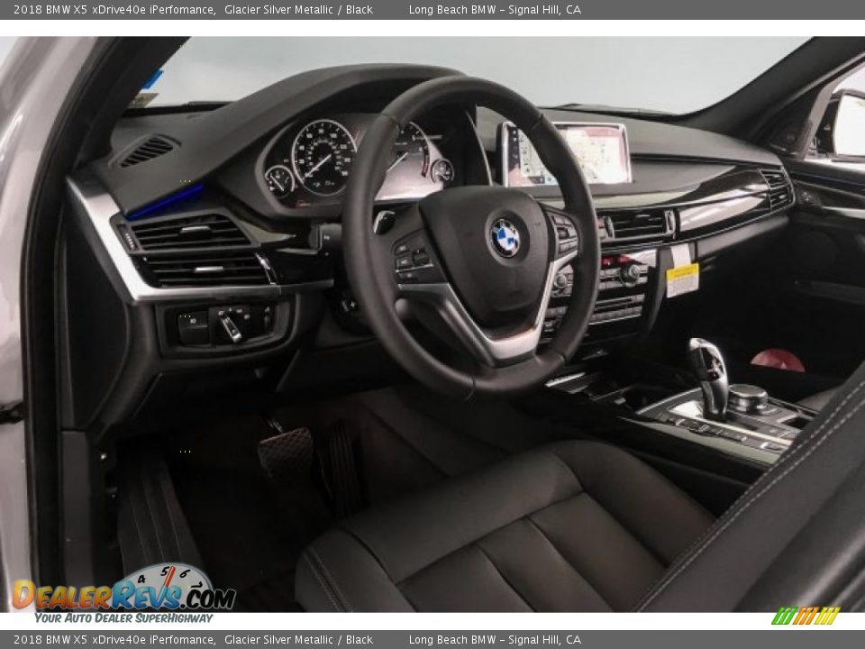 2018 BMW X5 xDrive40e iPerfomance Glacier Silver Metallic / Black Photo #5