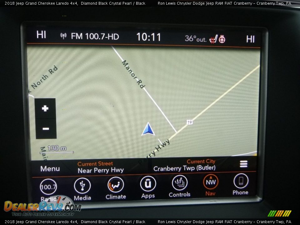 2018 Jeep Grand Cherokee Laredo 4x4 Diamond Black Crystal Pearl / Black Photo #18