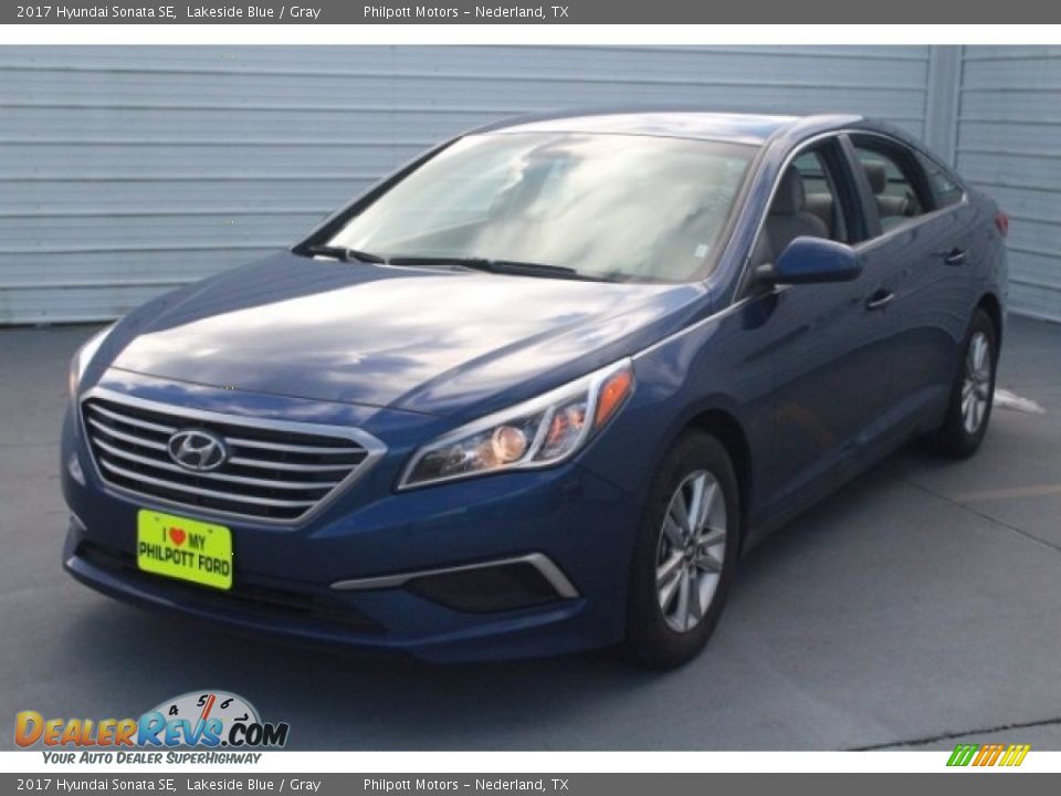 2017 Hyundai Sonata SE Lakeside Blue / Gray Photo #3