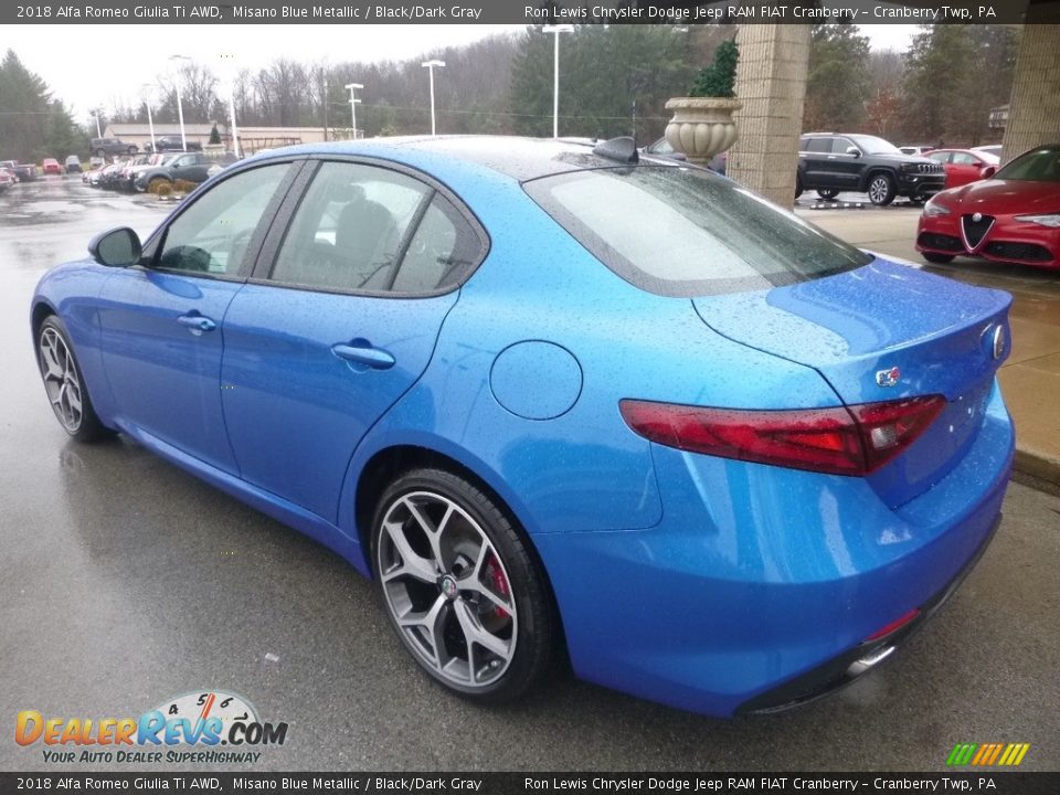 2018 Alfa Romeo Giulia Ti AWD Misano Blue Metallic / Black/Dark Gray Photo #4