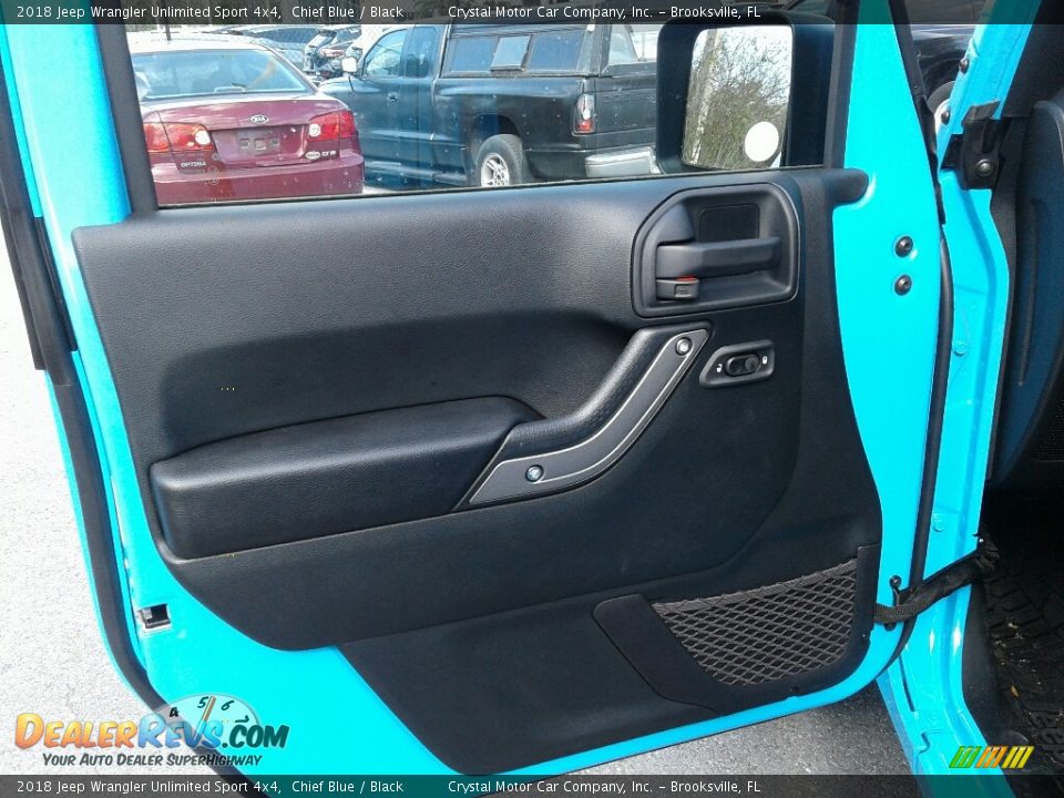 2018 Jeep Wrangler Unlimited Sport 4x4 Chief Blue / Black Photo #17
