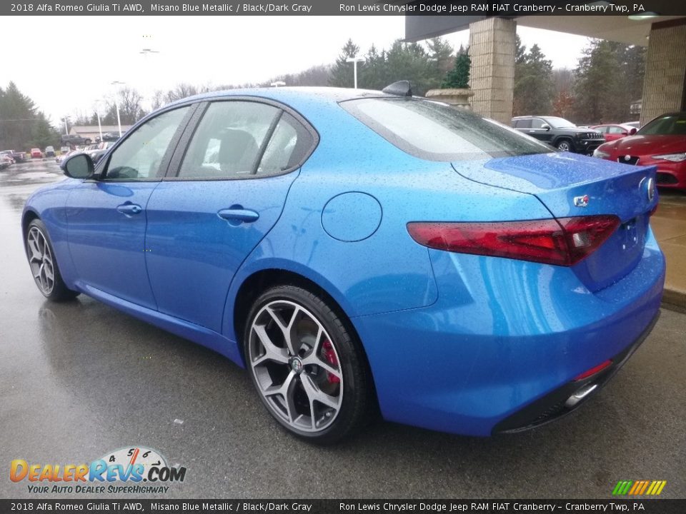 2018 Alfa Romeo Giulia Ti AWD Misano Blue Metallic / Black/Dark Gray Photo #5