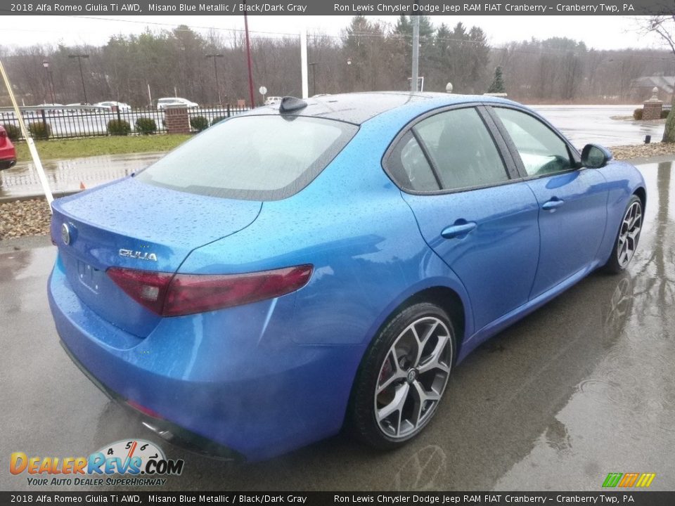 2018 Alfa Romeo Giulia Ti AWD Misano Blue Metallic / Black/Dark Gray Photo #7