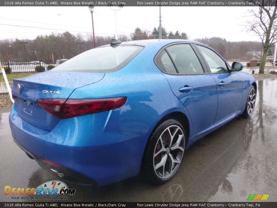 2018 Alfa Romeo Giulia Ti AWD Misano Blue Metallic / Black/Dark Gray Photo #8