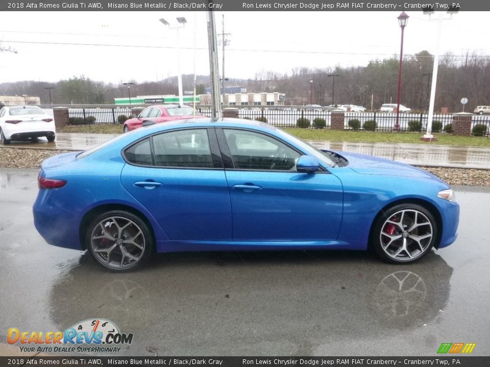 2018 Alfa Romeo Giulia Ti AWD Misano Blue Metallic / Black/Dark Gray Photo #9