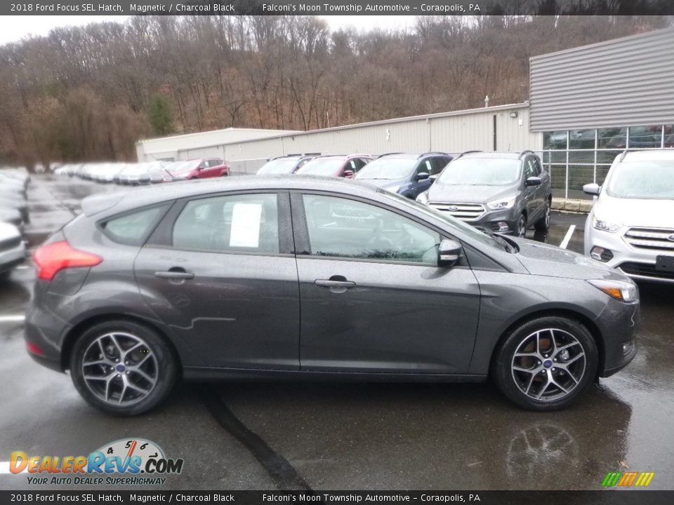 2018 Ford Focus SEL Hatch Magnetic / Charcoal Black Photo #1