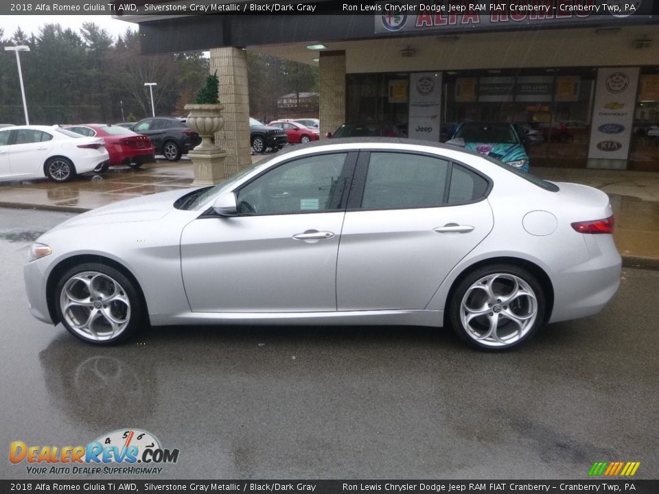 2018 Alfa Romeo Giulia Ti AWD Silverstone Gray Metallic / Black/Dark Gray Photo #3