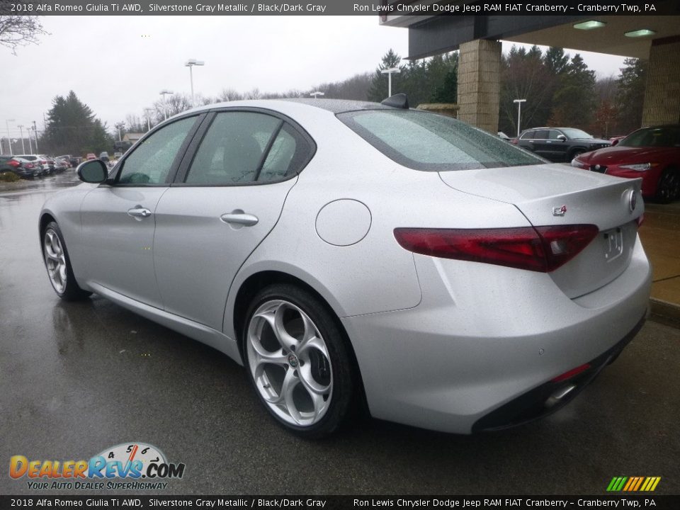 2018 Alfa Romeo Giulia Ti AWD Silverstone Gray Metallic / Black/Dark Gray Photo #5