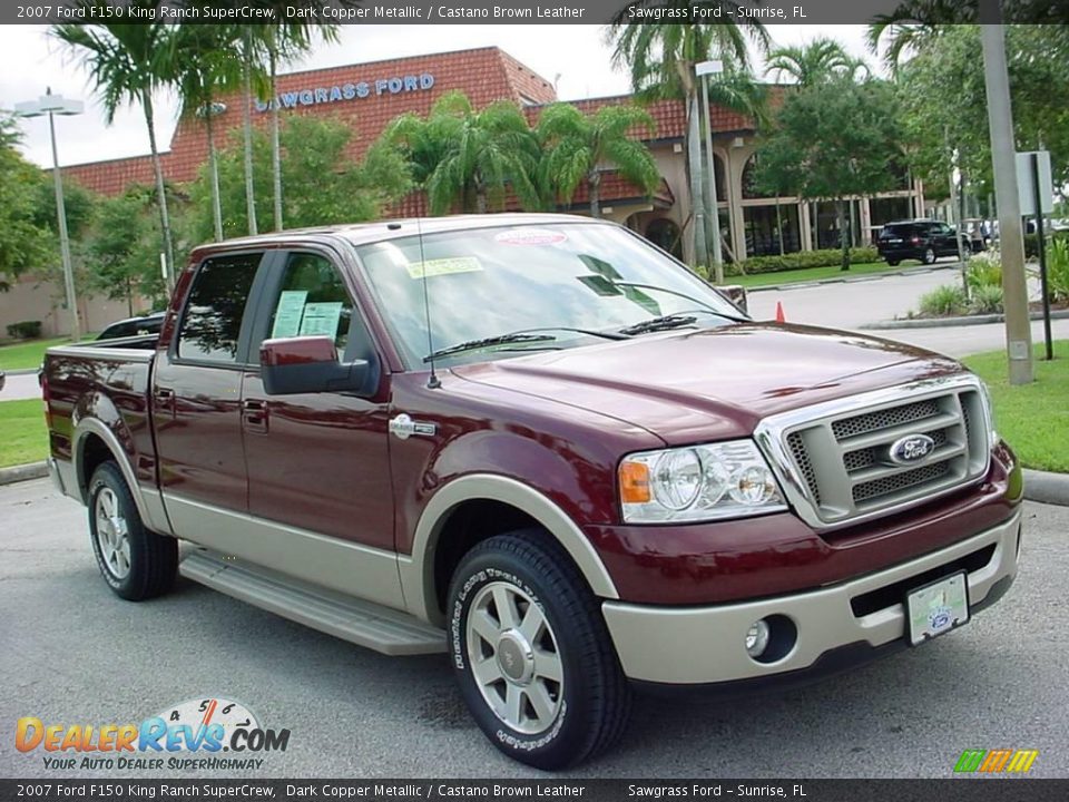 2007 Ford F150 King Ranch SuperCrew Dark Copper Metallic / Castano Brown Leather Photo #1