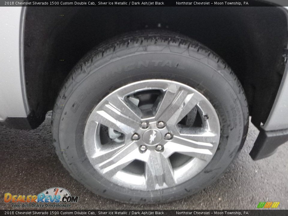 2018 Chevrolet Silverado 1500 Custom Double Cab Silver Ice Metallic / Dark Ash/Jet Black Photo #9