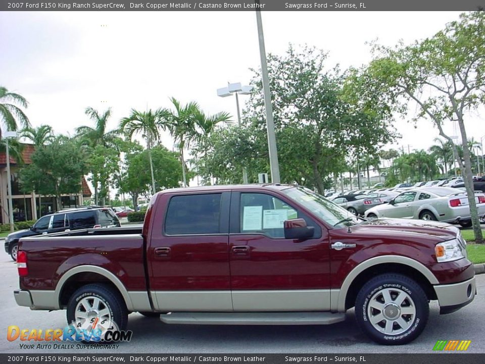 2007 Ford F150 King Ranch SuperCrew Dark Copper Metallic / Castano Brown Leather Photo #2