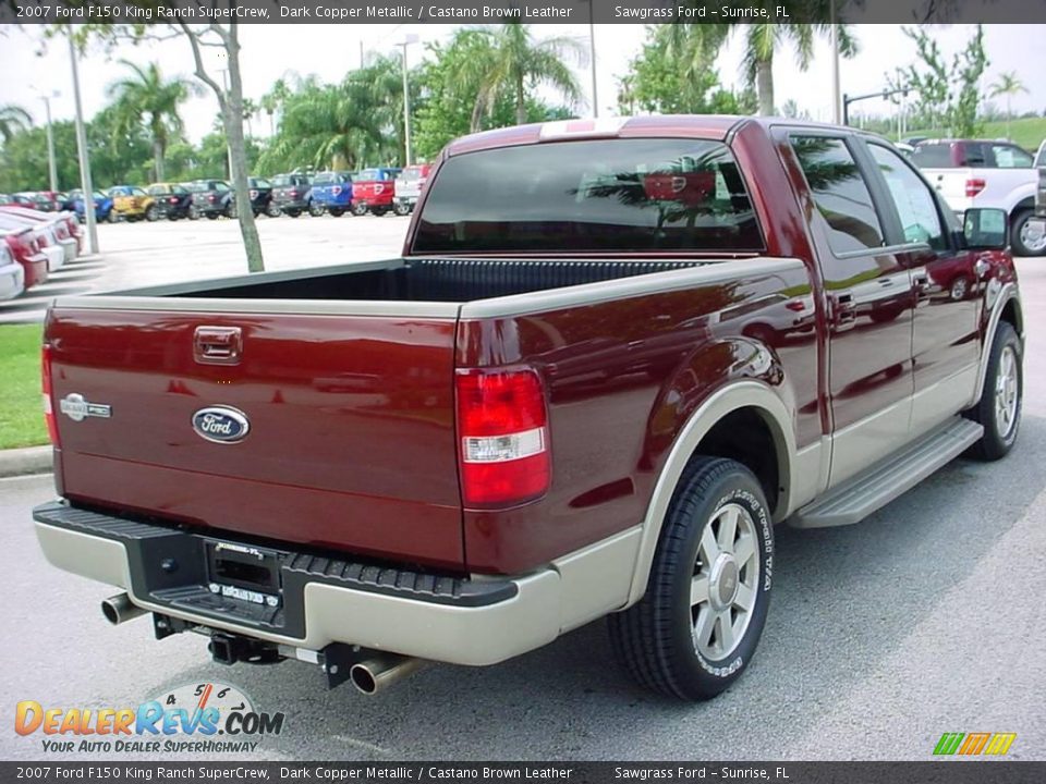 2007 Ford F150 King Ranch SuperCrew Dark Copper Metallic / Castano Brown Leather Photo #3