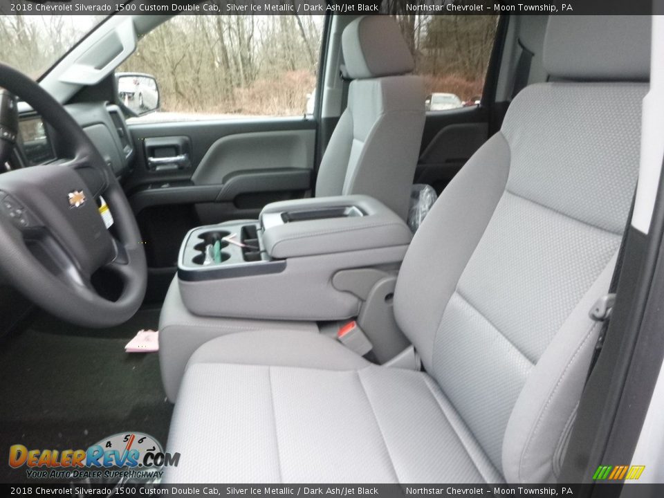 2018 Chevrolet Silverado 1500 Custom Double Cab Silver Ice Metallic / Dark Ash/Jet Black Photo #16