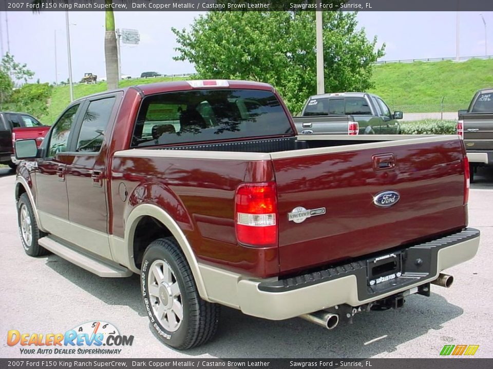 2007 Ford F150 King Ranch SuperCrew Dark Copper Metallic / Castano Brown Leather Photo #5