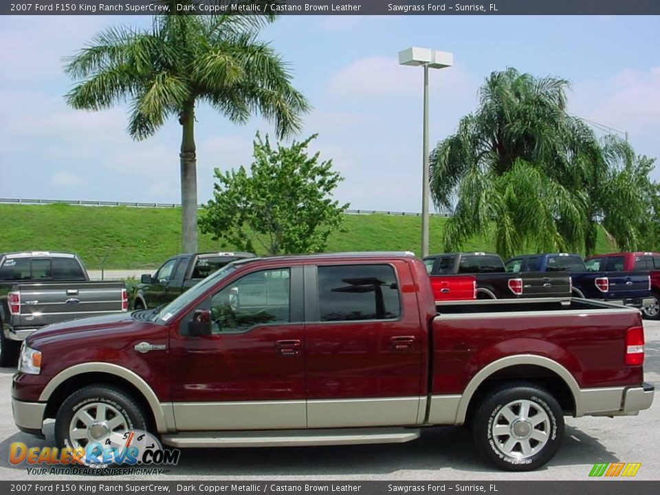 2007 Ford F150 King Ranch SuperCrew Dark Copper Metallic / Castano Brown Leather Photo #6