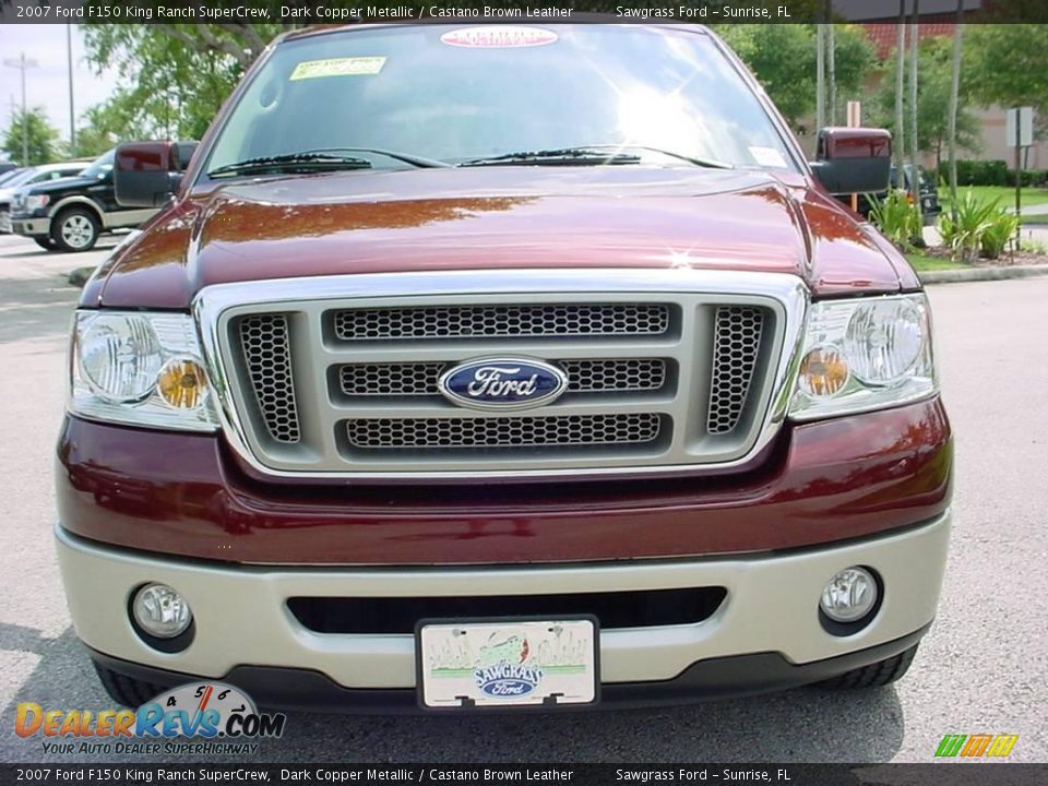 2007 Ford F150 King Ranch SuperCrew Dark Copper Metallic / Castano Brown Leather Photo #8