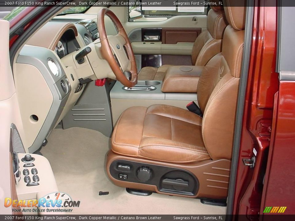 2007 Ford F150 King Ranch SuperCrew Dark Copper Metallic / Castano Brown Leather Photo #10