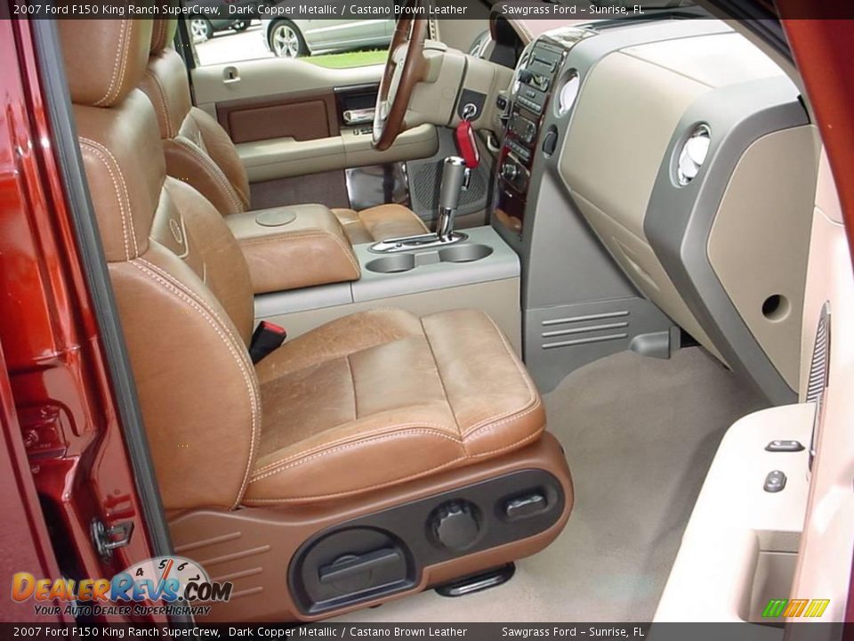 2007 Ford F150 King Ranch SuperCrew Dark Copper Metallic / Castano Brown Leather Photo #11