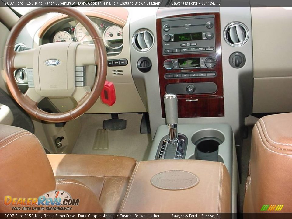 2007 Ford F150 King Ranch SuperCrew Dark Copper Metallic / Castano Brown Leather Photo #13