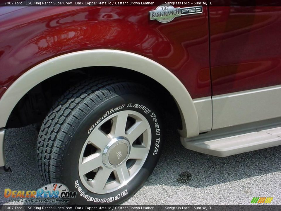 2007 Ford F150 King Ranch SuperCrew Dark Copper Metallic / Castano Brown Leather Photo #15