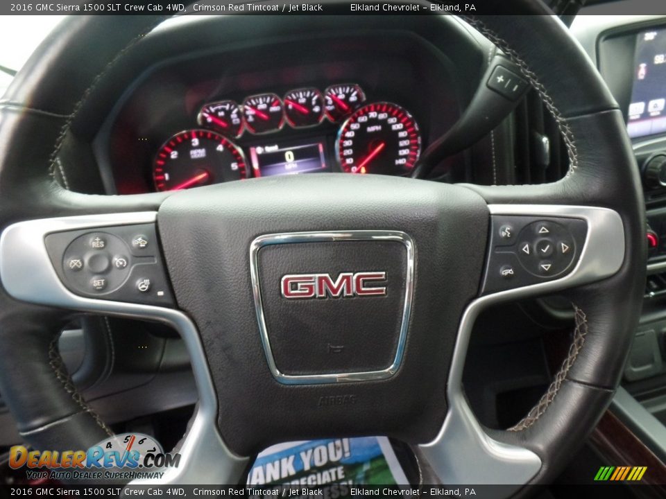 2016 GMC Sierra 1500 SLT Crew Cab 4WD Crimson Red Tintcoat / Jet Black Photo #24