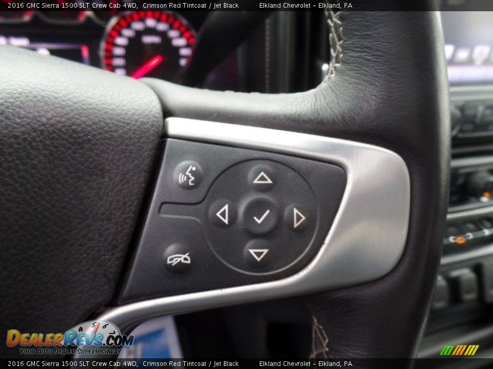 2016 GMC Sierra 1500 SLT Crew Cab 4WD Crimson Red Tintcoat / Jet Black Photo #25