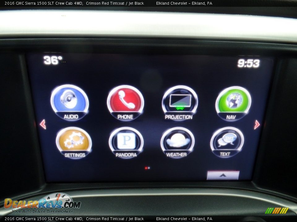 2016 GMC Sierra 1500 SLT Crew Cab 4WD Crimson Red Tintcoat / Jet Black Photo #32